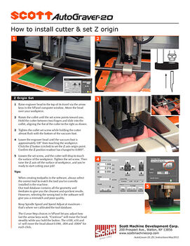 Technical brochure: SRM-20 cutter changes autograver-20 cutter installation technical brochure for SRM20 cutter change
